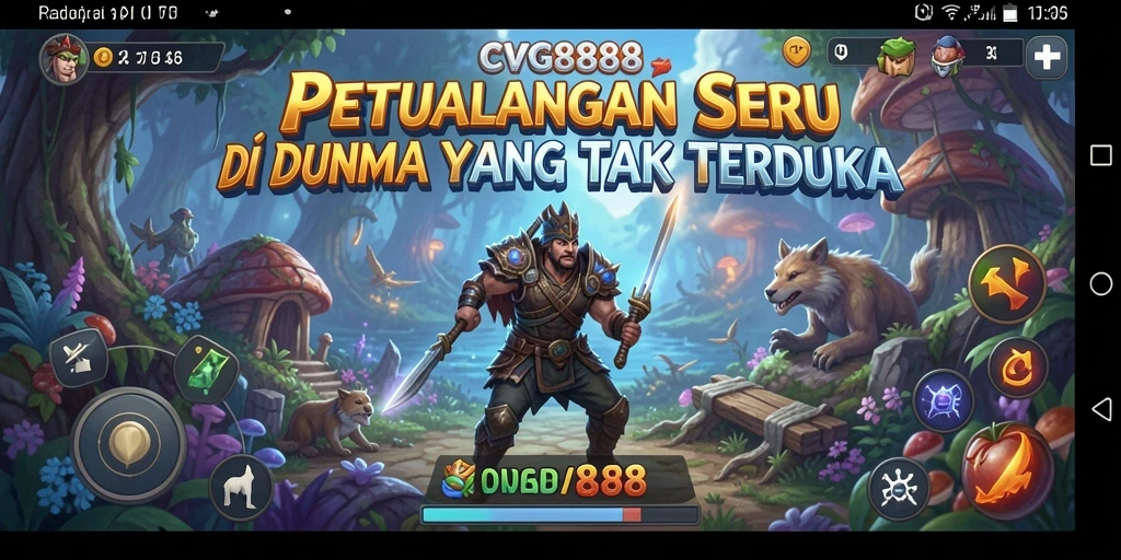Tampilan gameplay CVG8888 yang penuh aksi dan petualangan.