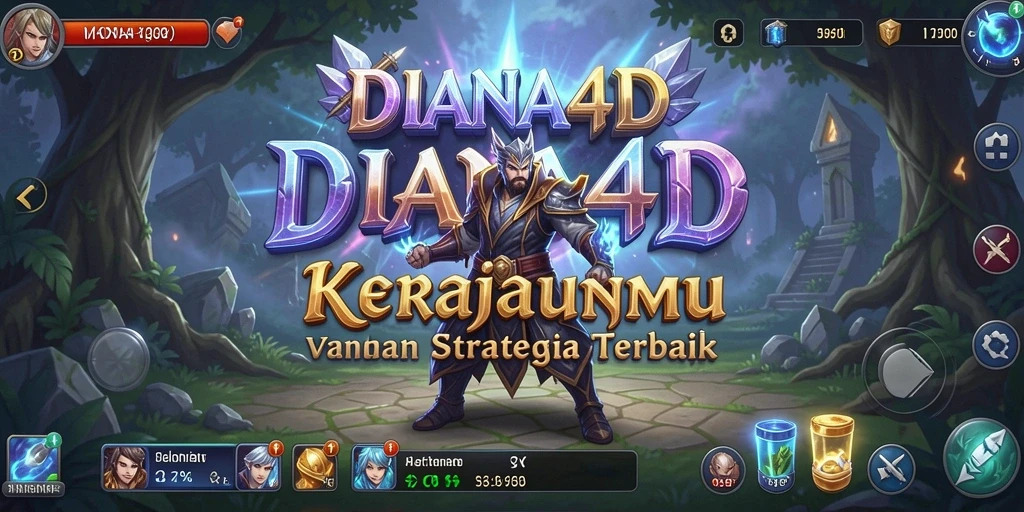 Tampilan gameplay DIANA4D dengan pertahanan menara yang strategis.