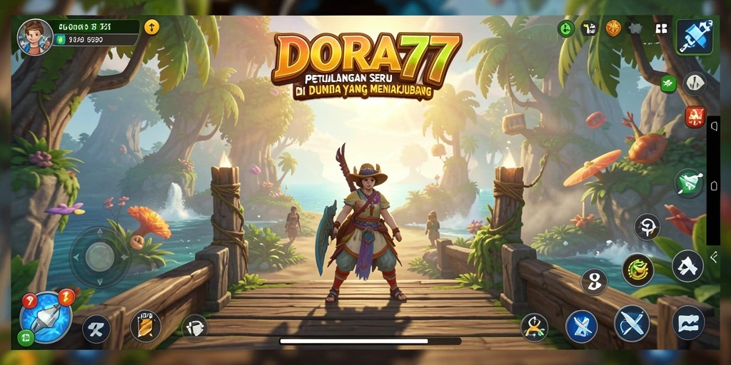 Screenshot DORA77 menampilkan gameplay petualangan yang menegangkan dan menarik.