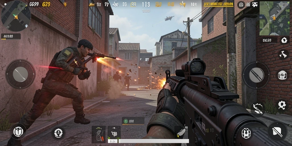 Tampilan seru dan menegangkan dari gameplay FPS GG99.