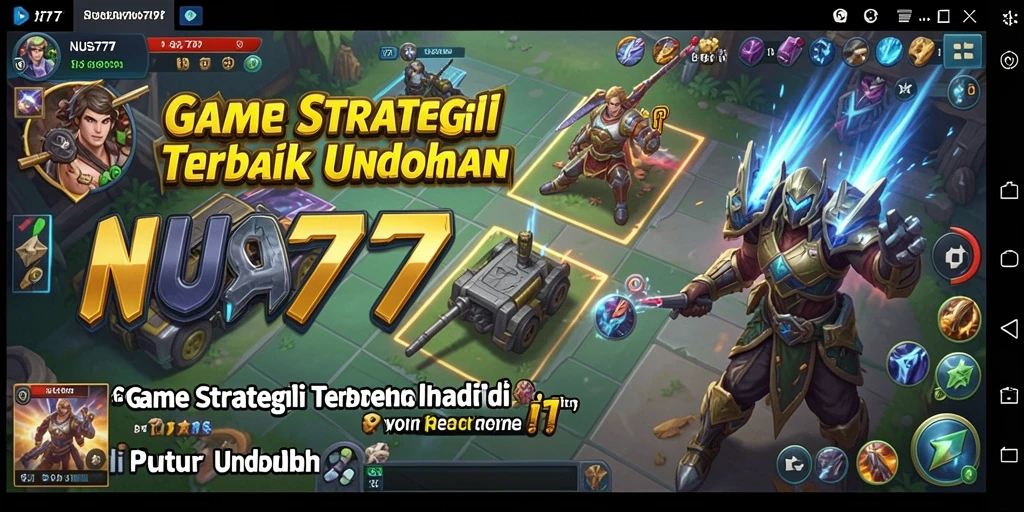 Tangkapan layar gameplay NUSA777 yang menampilkan pertempuran strategis.